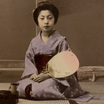 Women Visiting  | Antique Japanese Hand Tinted Albumen Photo