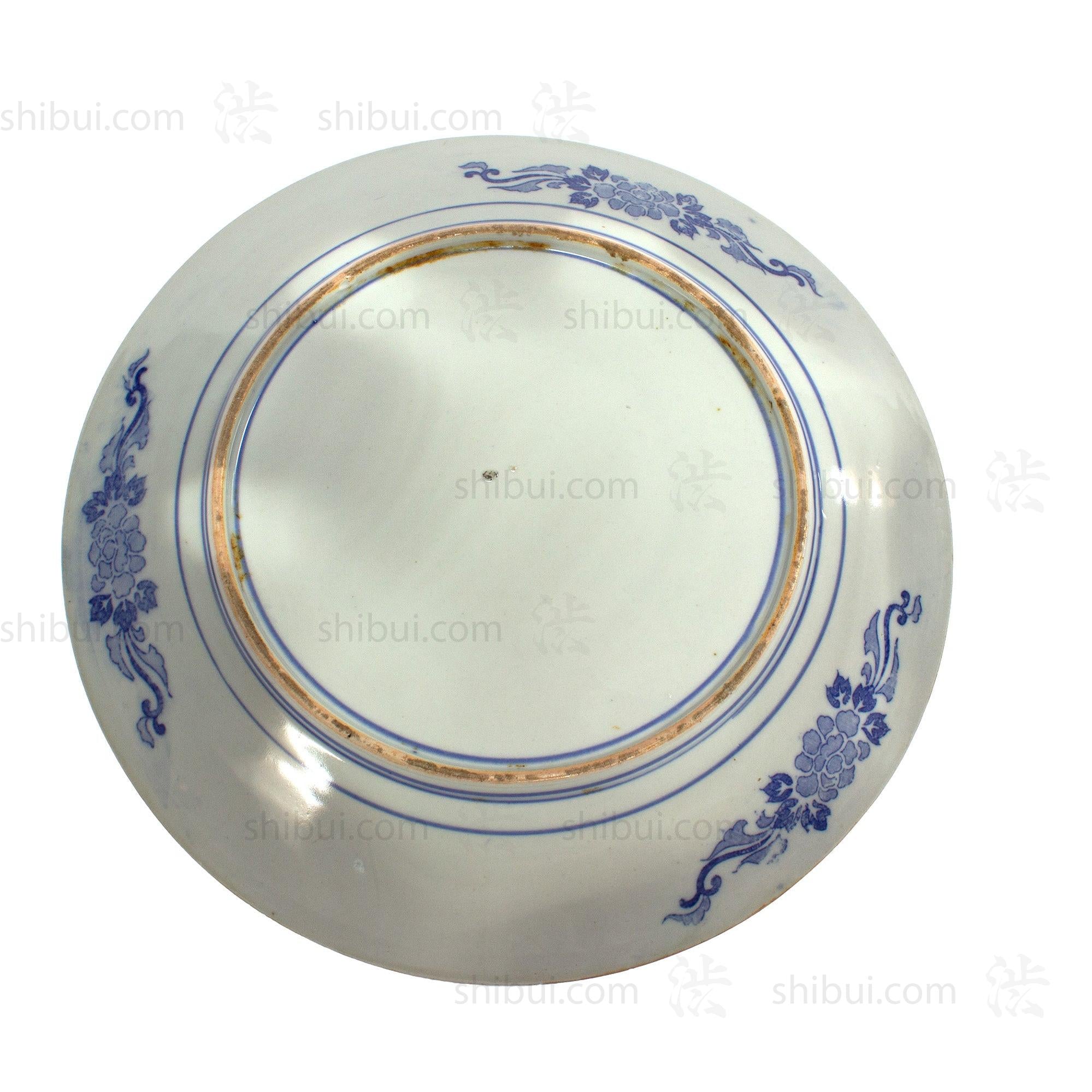 Arita Ware Dish with Shōchikubai motif - Japanese Blue and White