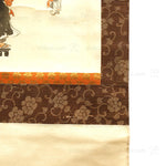 Oni and Maiden  Otsu-e Style - Vintage Japanese Scroll