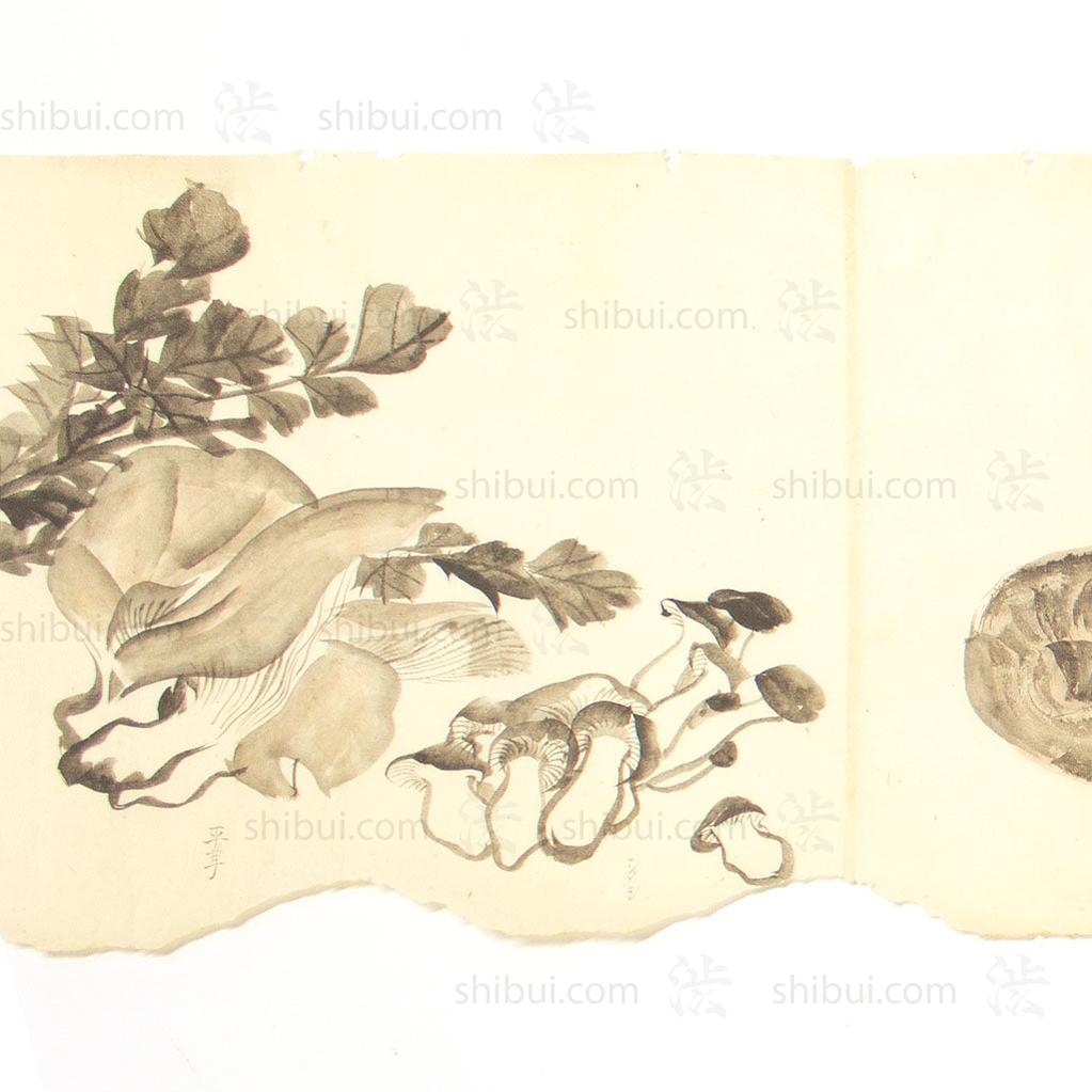 Antique Vegetable Hand Scroll Japanese