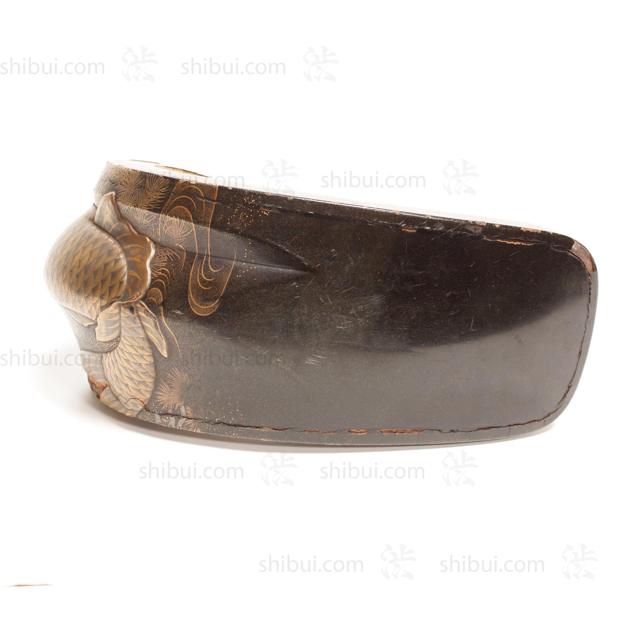 Lacquered Abumi Stirrups with Koi Motif