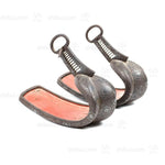 Abumi Stirrups - Iron & Lacquer w/ Inlaid Bellflower Mon
