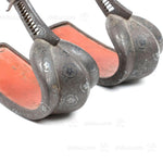 Abumi Stirrups - Iron & Lacquer w/ Inlaid Bellflower Mon