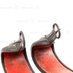 Abumi Stirrups - Iron & Lacquer w/ Inlaid Bellflower Mon