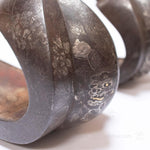 Abumi Stirrups with Inlaid Silver Shishi Motif