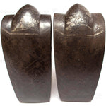 Abumi Stirrups with Inlaid Silver Shishi Motif