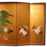 Gold Crane Screen Pair of Wedding Screens