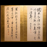 Pair of Japanese Antique Screens - Byobu with Calligraphy