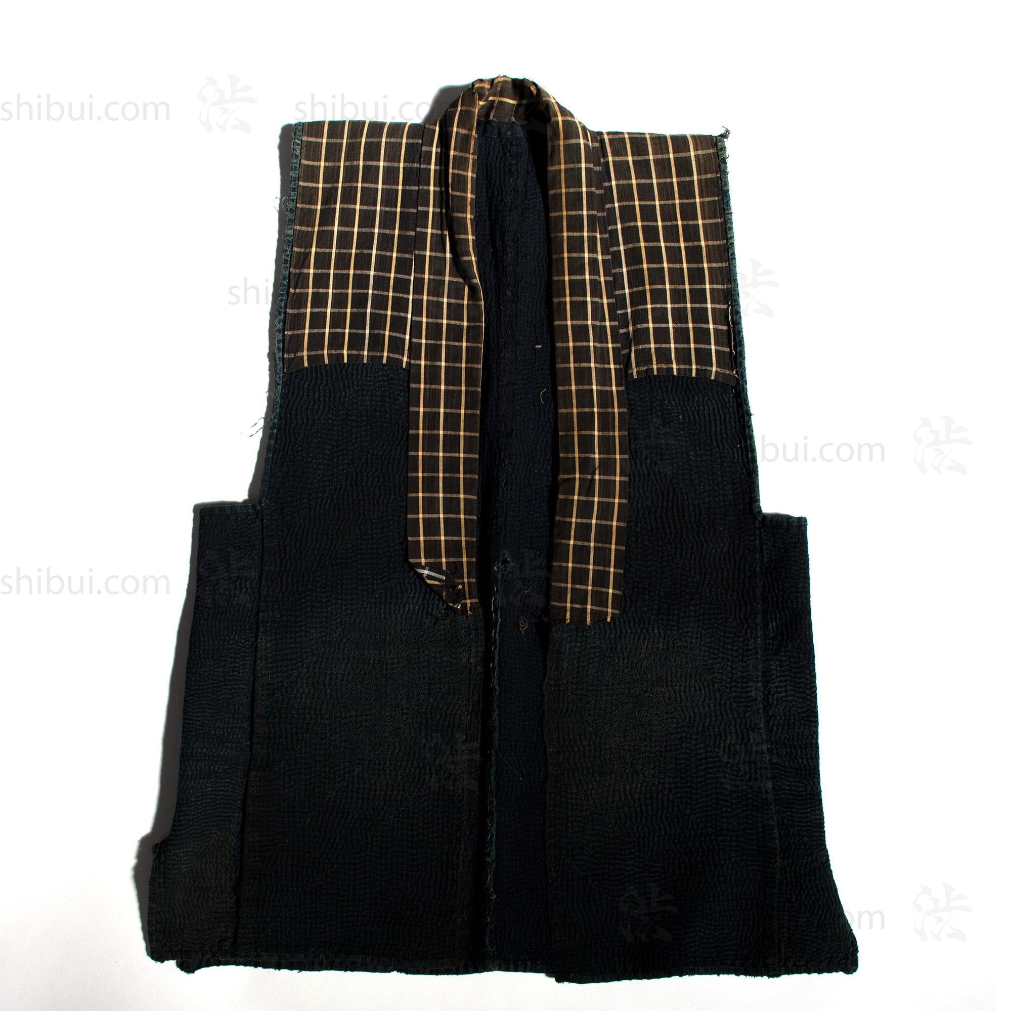 Sashiko Quilted Reinforced Indigo Cotton Workers Vest