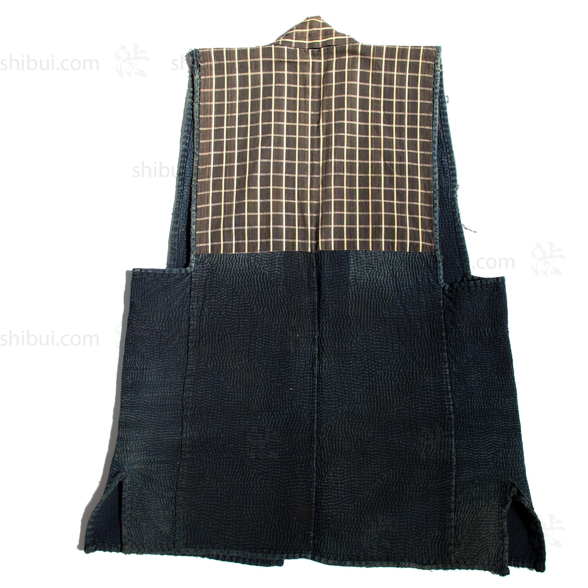 Sashiko Quilted Reinforced Indigo Cotton Workers Vest