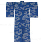 Meisen Kimono with Water and Wagon Wheel Motif