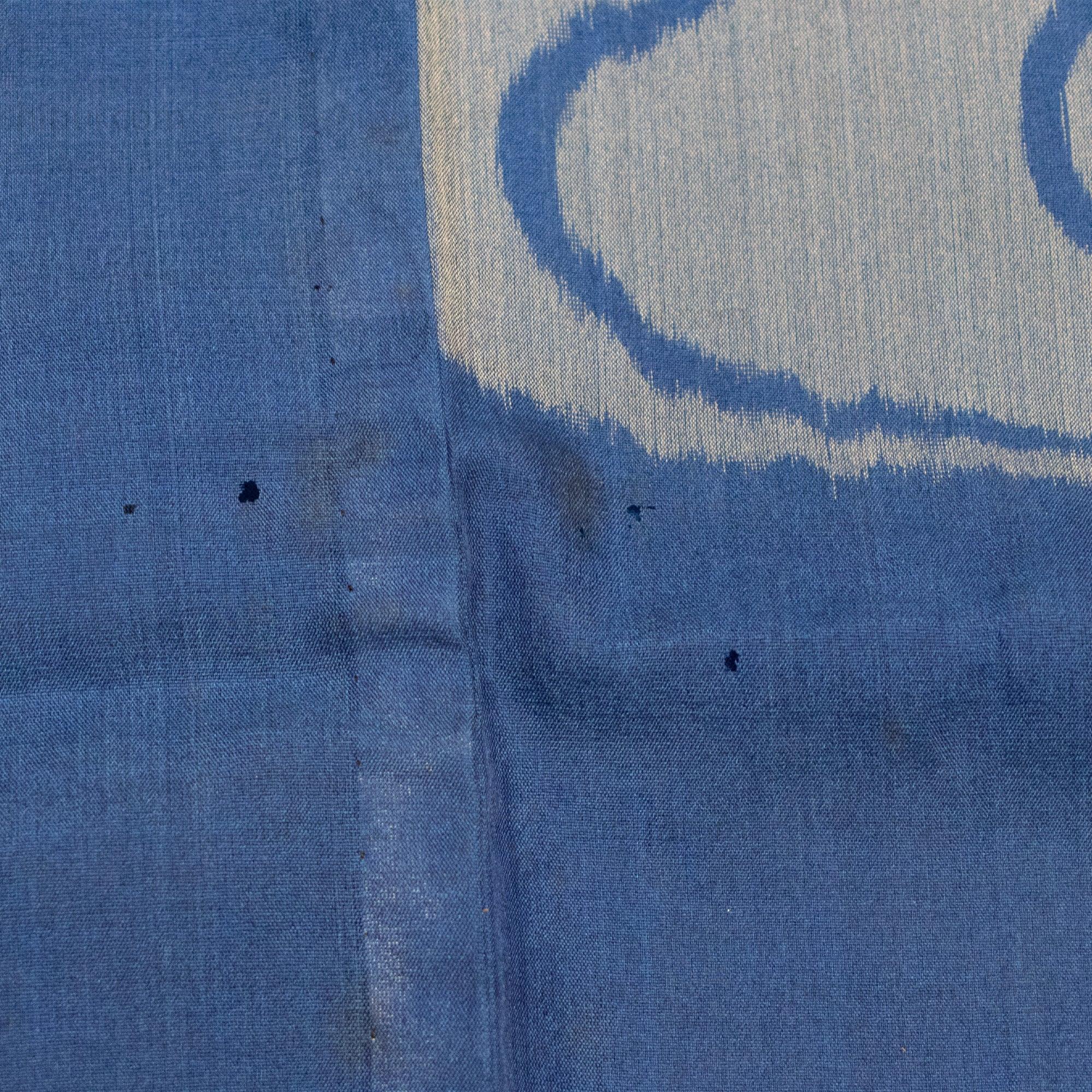 Meisen Kimono with Water and Wagon Wheel Motif