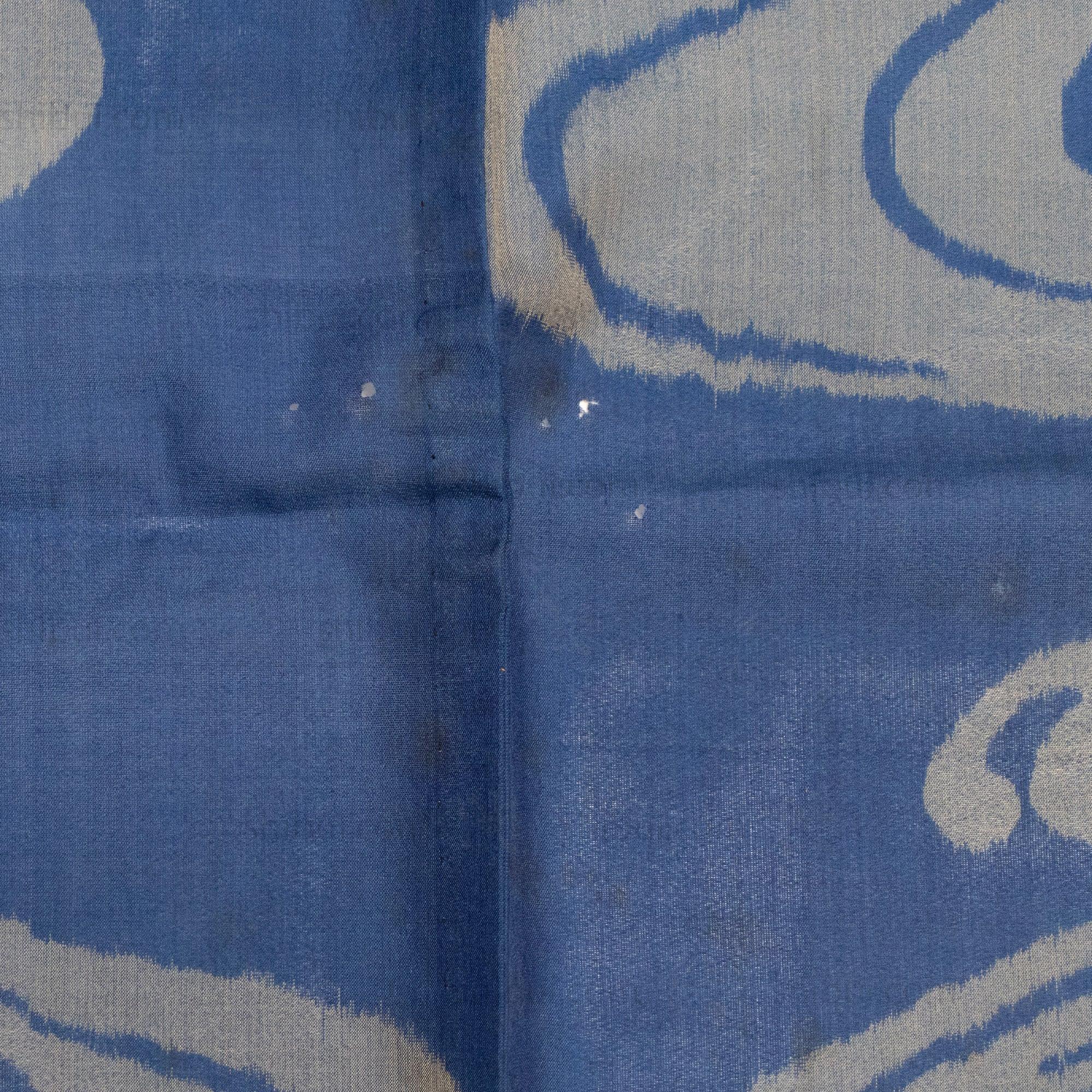 Meisen Kimono with Water and Wagon Wheel Motif