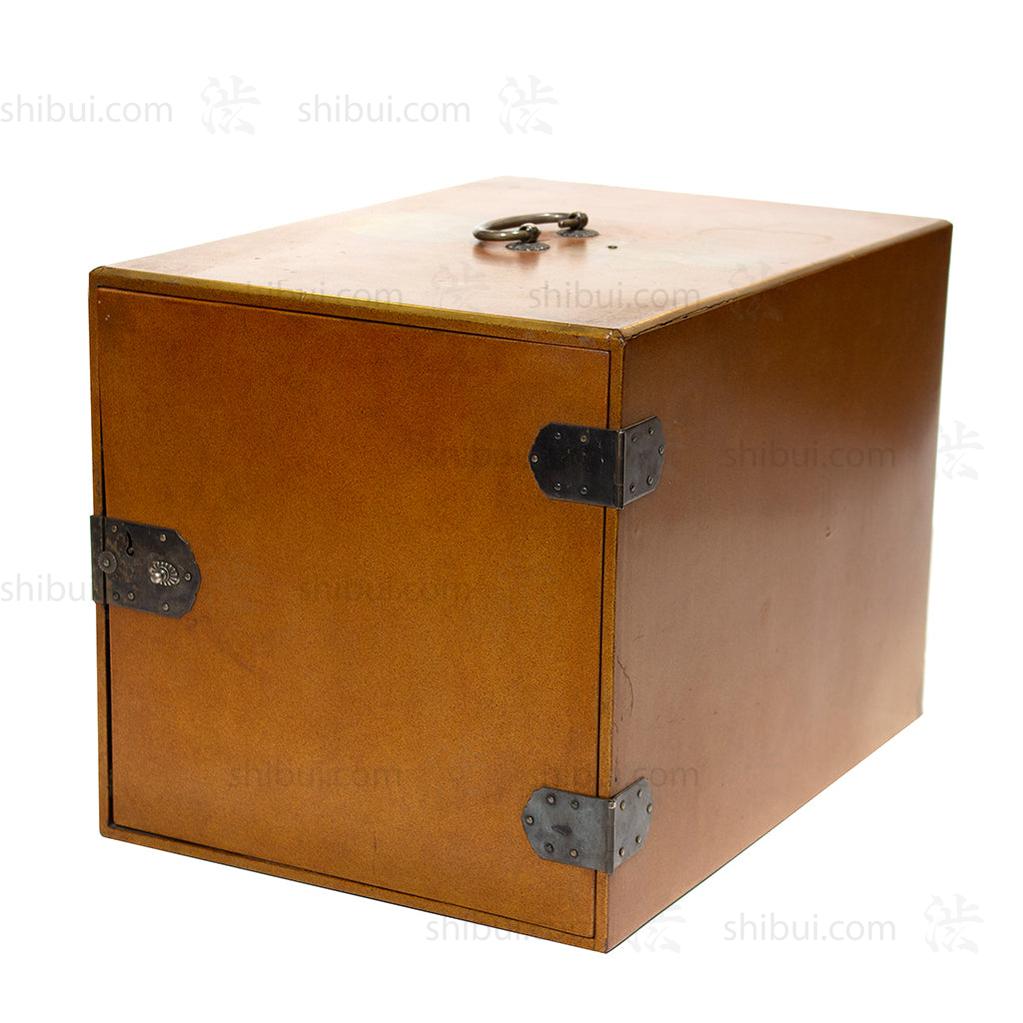 Lacquered Box with Crests Japanese Antique Storage Box