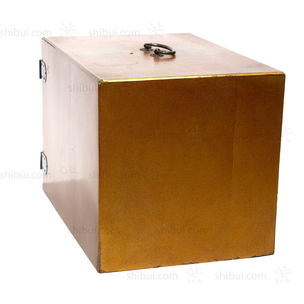 Lacquered Box with Crests Japanese Antique Storage Box