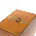 Lacquered Box with Crests Japanese Antique Storage Box