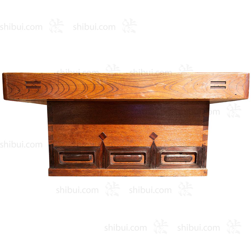 Keyaki Naga Hibachi Kansai Japanese Antique Brazier Coffee Table