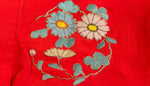 closeup of floral embroidery