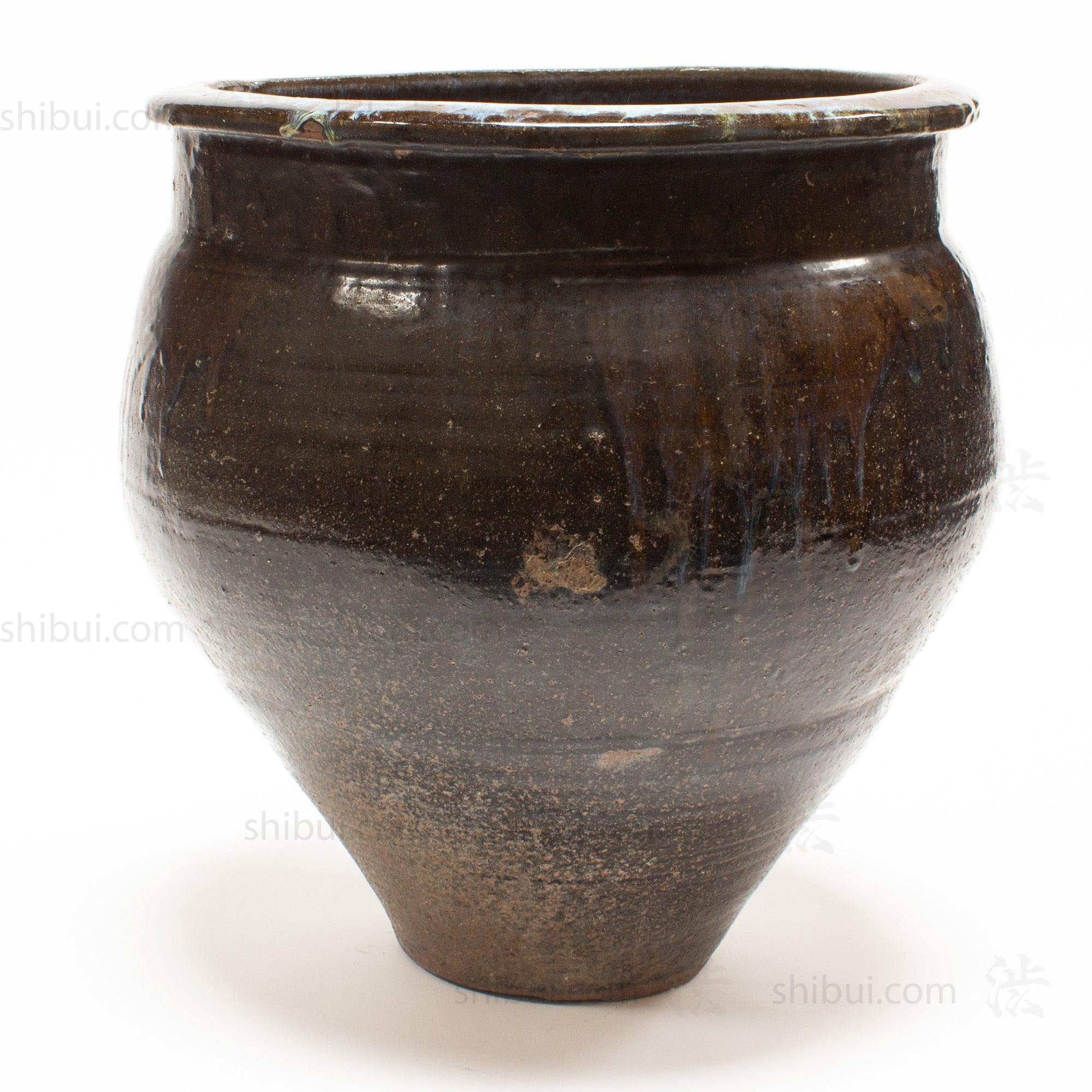 Tatenoshita Ware Antique Japanese Glazed Ceramic Jar