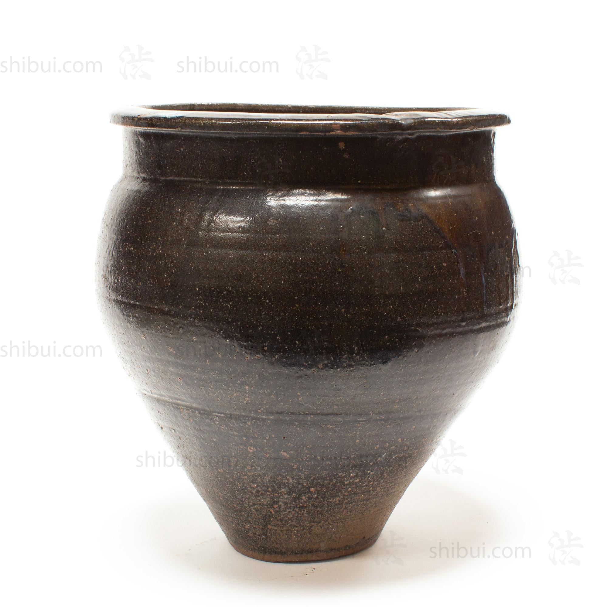 Tatenoshita Ware Antique Japanese Glazed Ceramic Jar