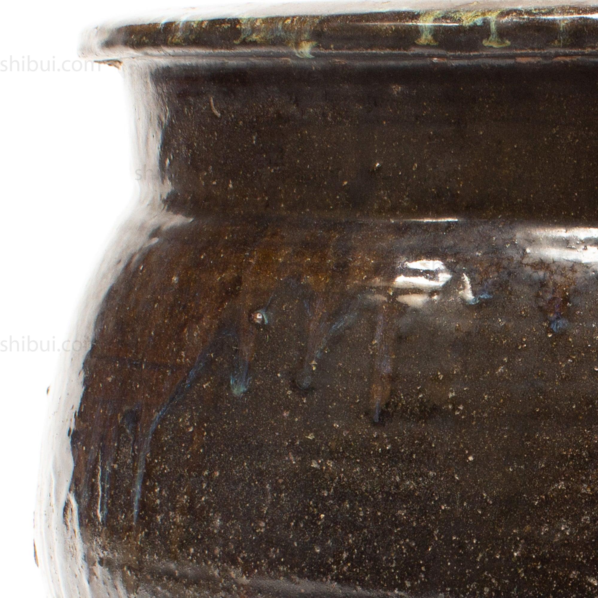 Tatenoshita Ware Antique Japanese Glazed Ceramic Jar