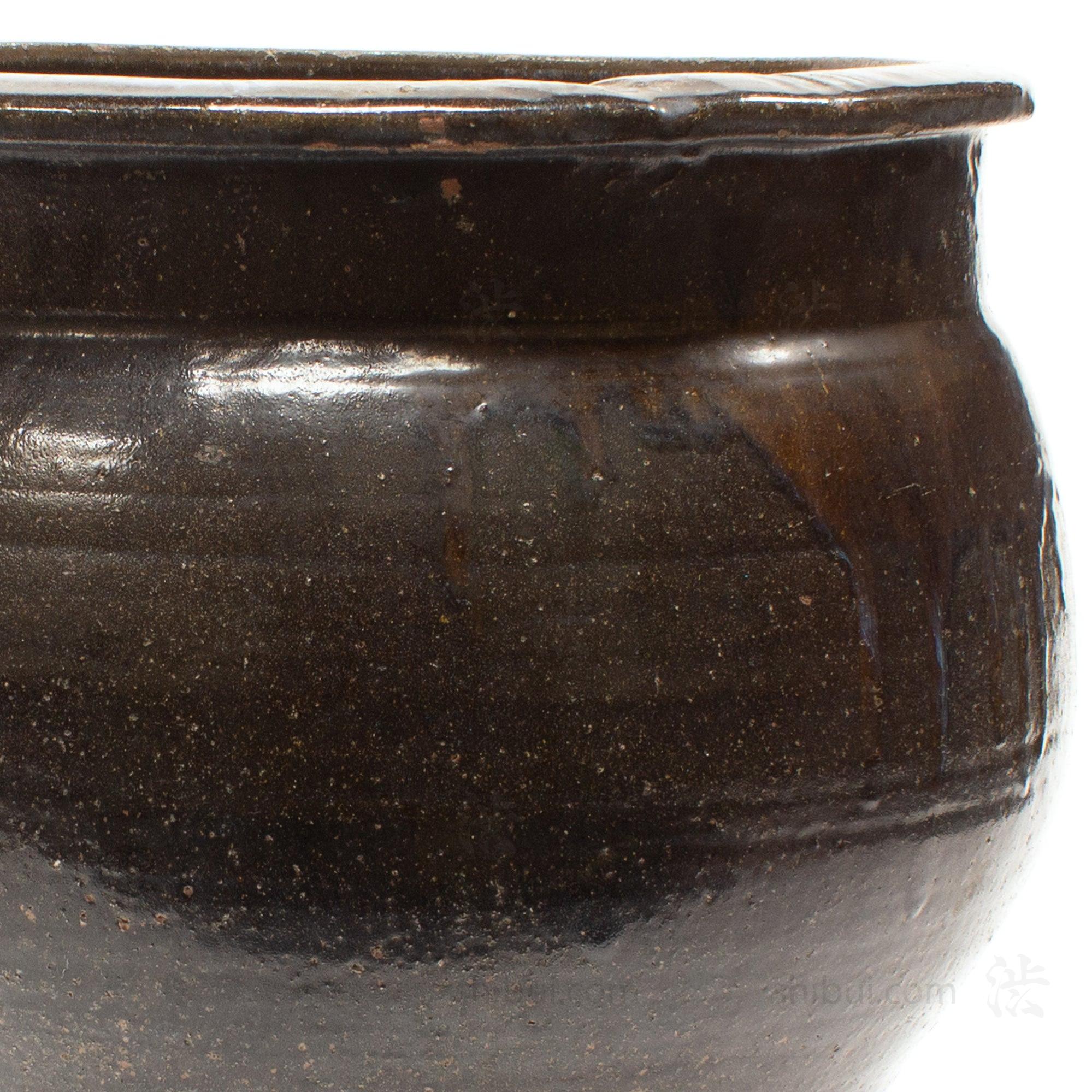 Tatenoshita Ware Antique Japanese Glazed Ceramic Jar