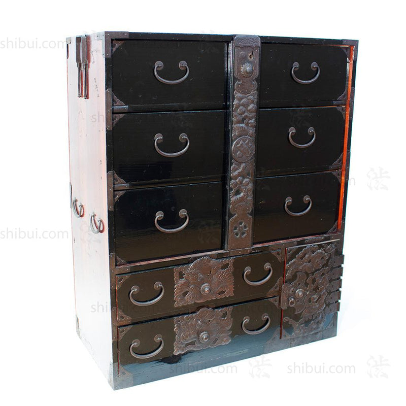 Clothing Chest from Tsuroka Japanese Antique Furniture Iron Hardware