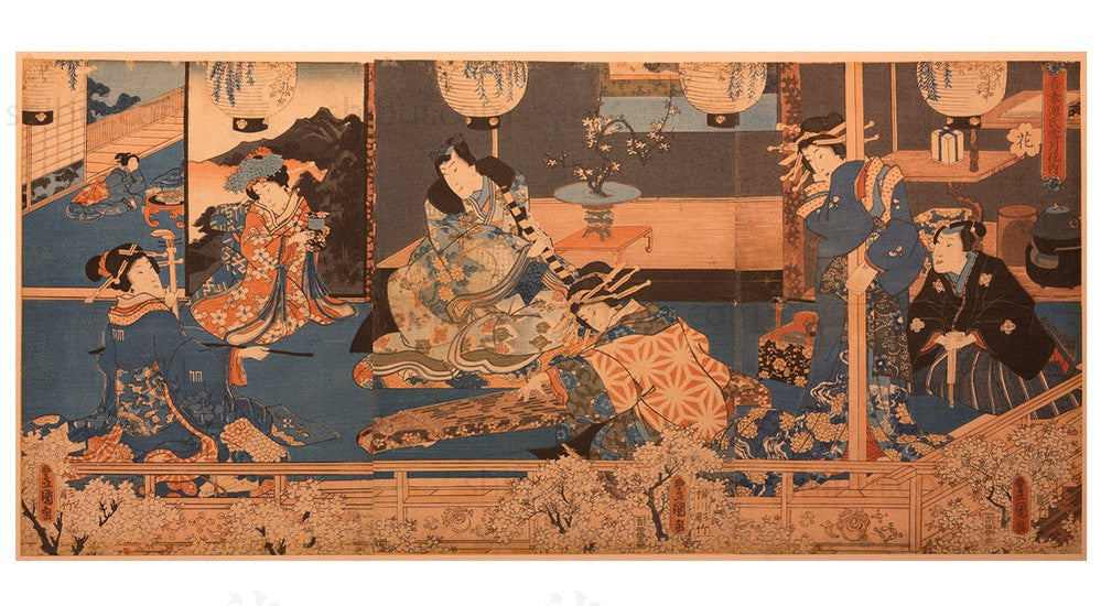 Woodblock Print Hana by Utagawa Kunisada