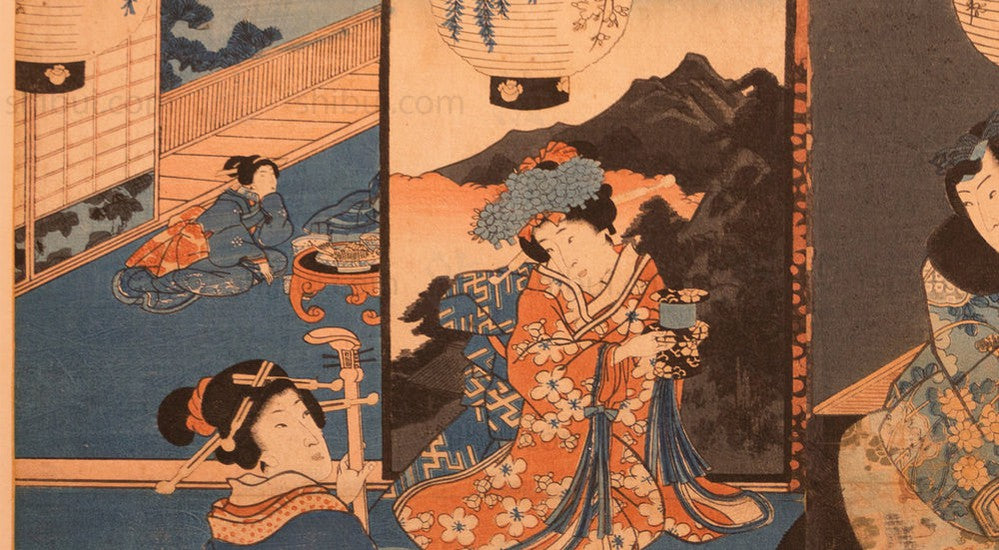 Woodblock Print Hana by Utagawa Kunisada