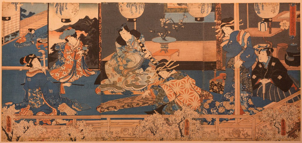 Woodblock Print Hana by Utagawa Kunisada