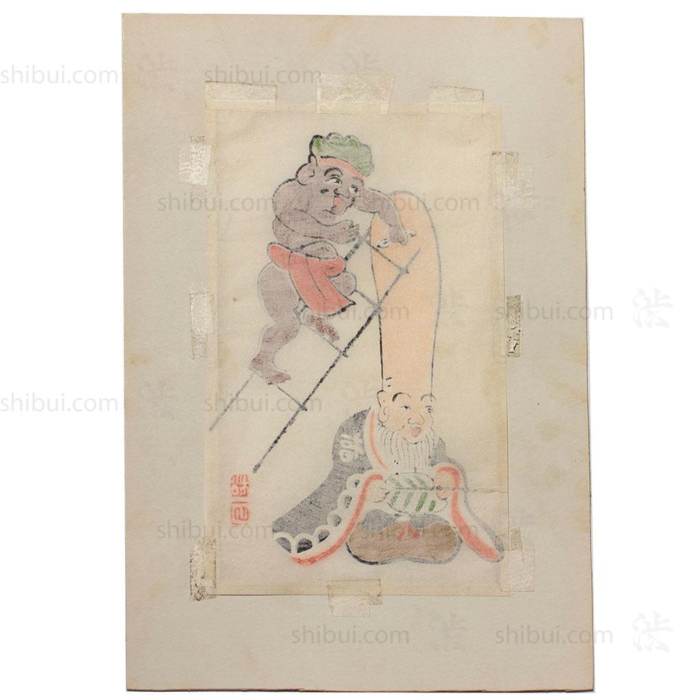 Daikoku Shaving the Head of Fukurokuju