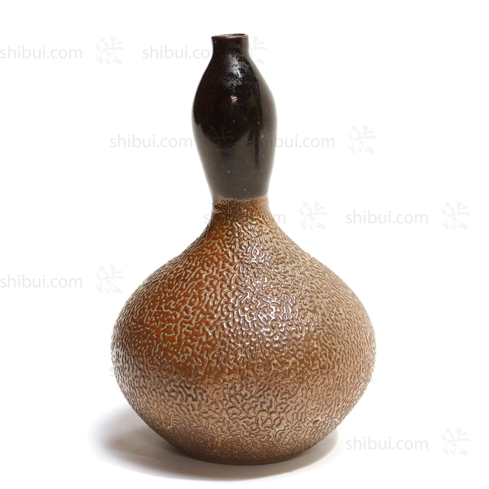 Edo Period Shigaraki Tokkuri - Sake Bottle - Japanese Antique