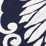 Large Indigo Tsutsugaki Futonji with Chrysanthemum and Paper Crane Motif