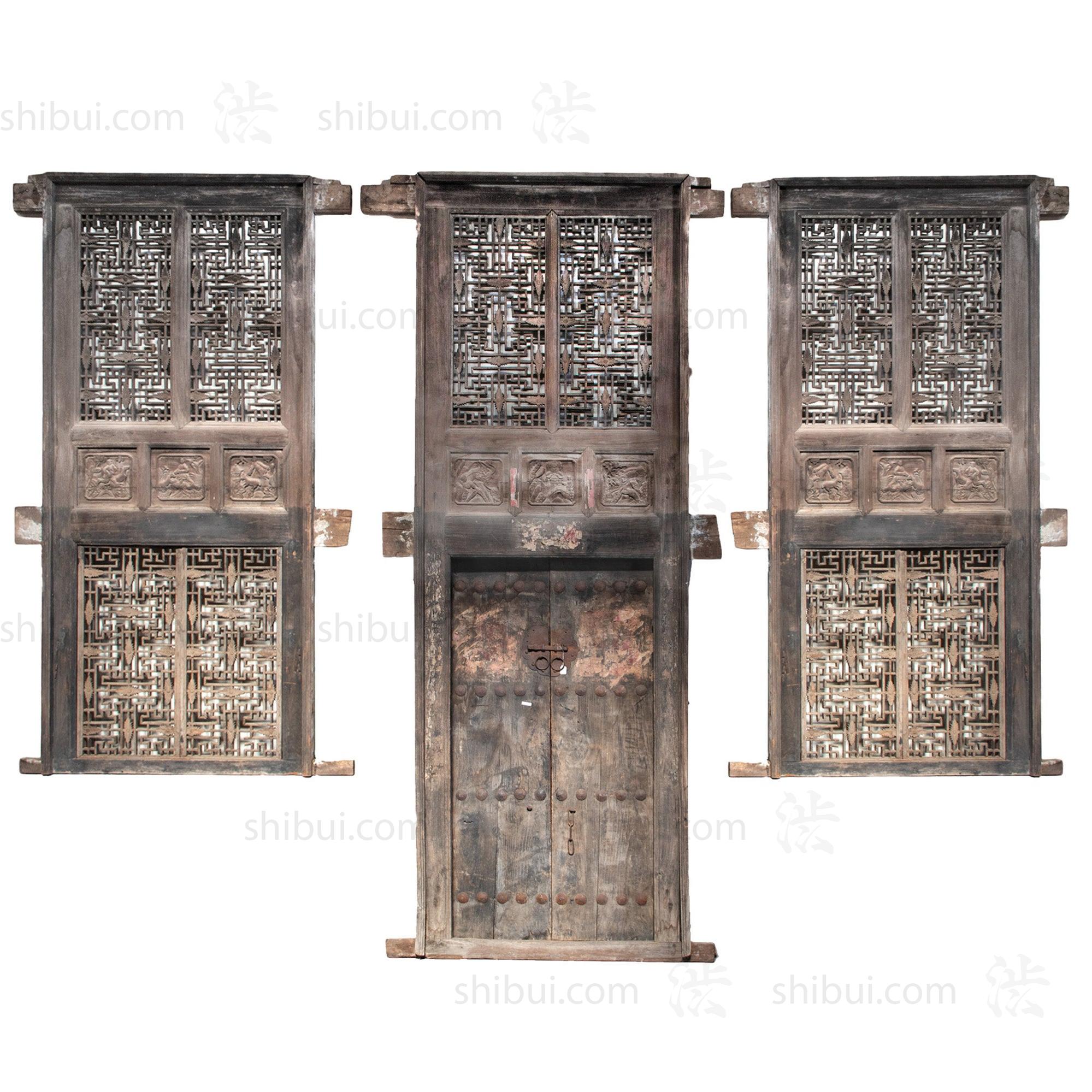 Wooden 19th Century Chinese House Façade | Architectural Decor