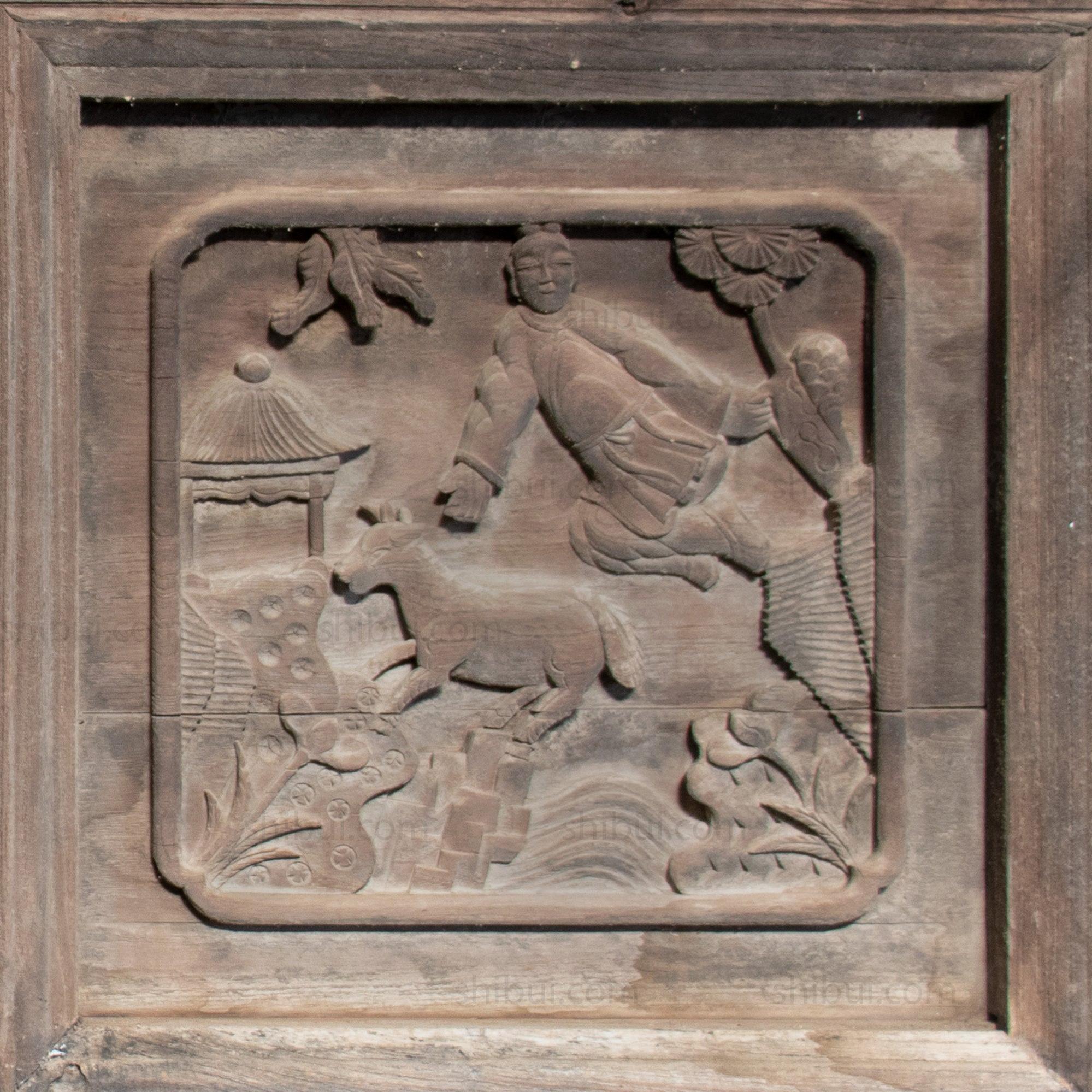 Wooden 19th Century Chinese House Façade | Architectural Decor