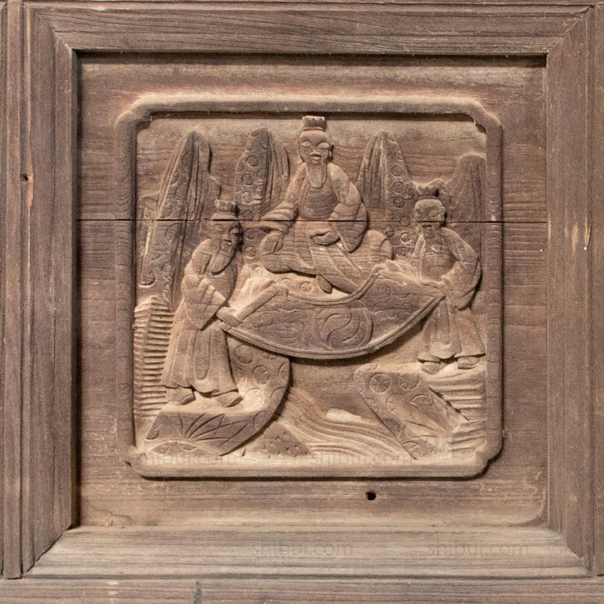 Wooden 19th Century Chinese House Façade | Architectural Decor