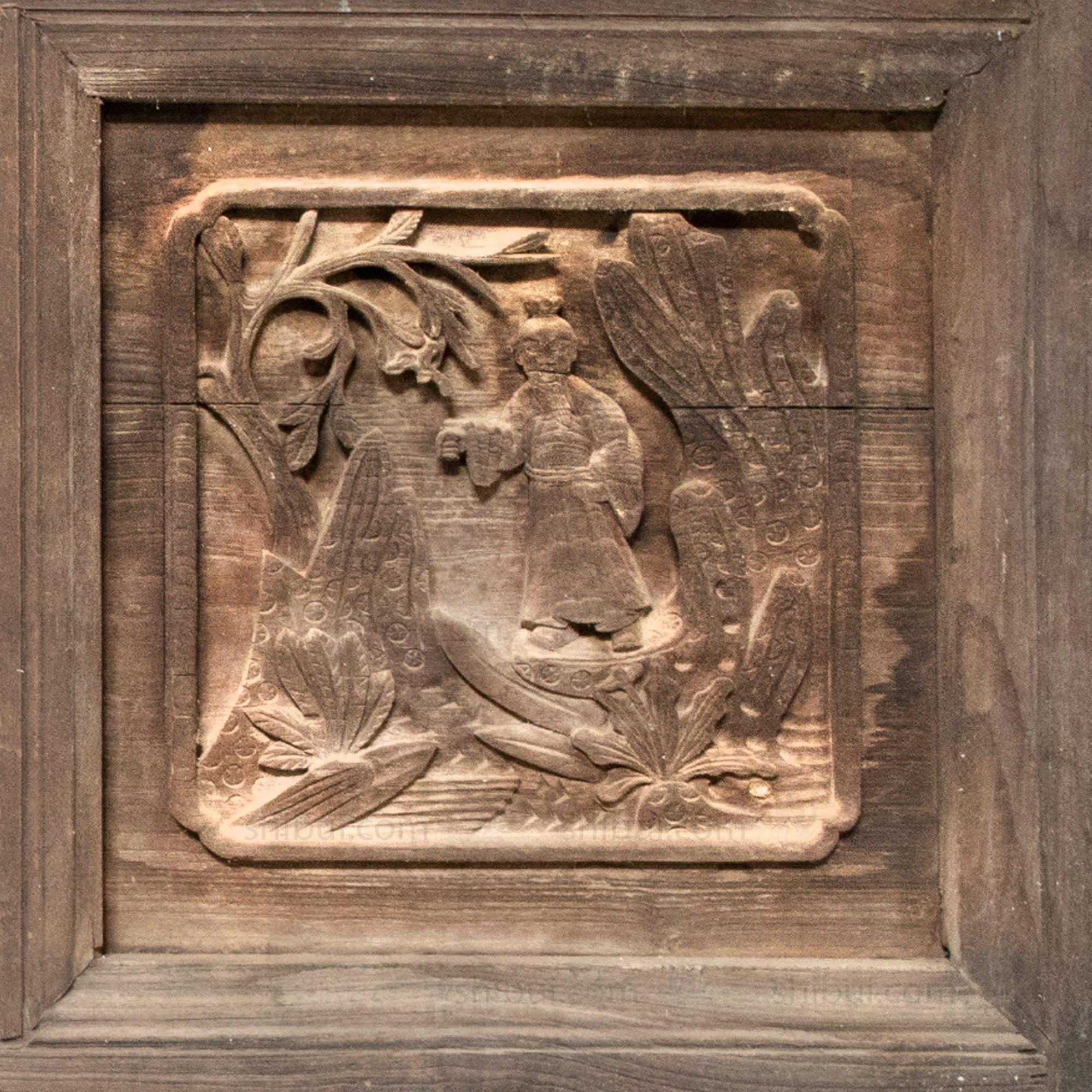 Wooden 19th Century Chinese House Façade | Architectural Decor