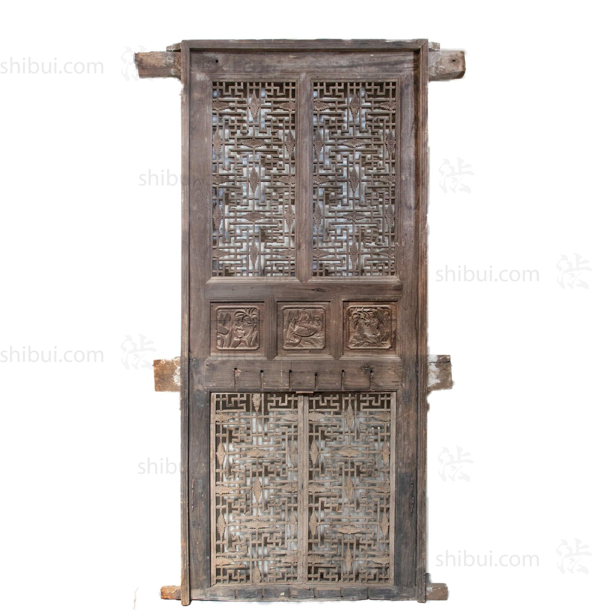 Wooden 19th Century Chinese House Façade | Architectural Decor
