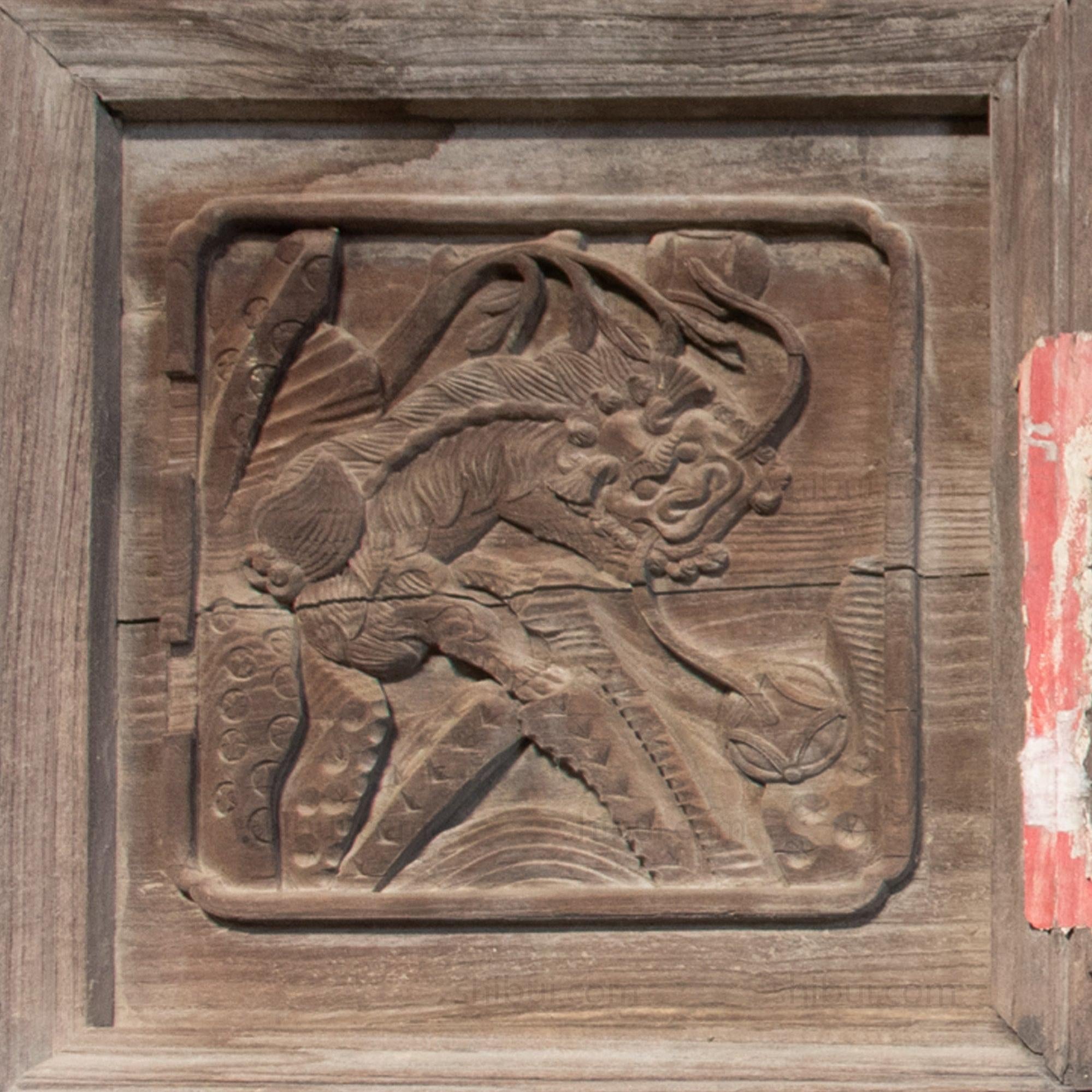 Wooden 19th Century Chinese House Façade | Architectural Decor