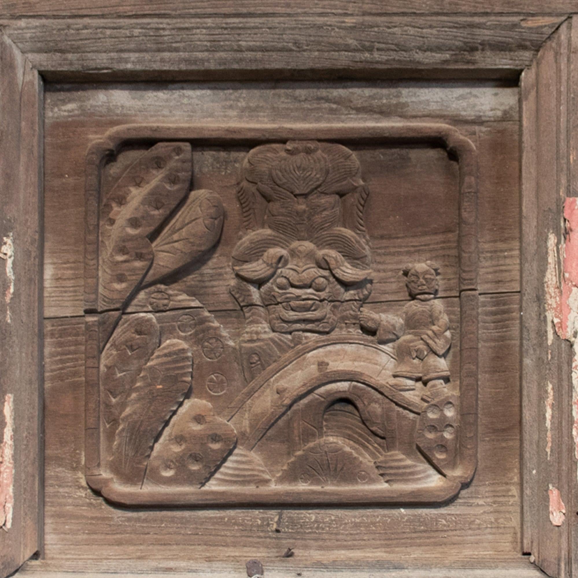 Wooden 19th Century Chinese House Façade | Architectural Decor