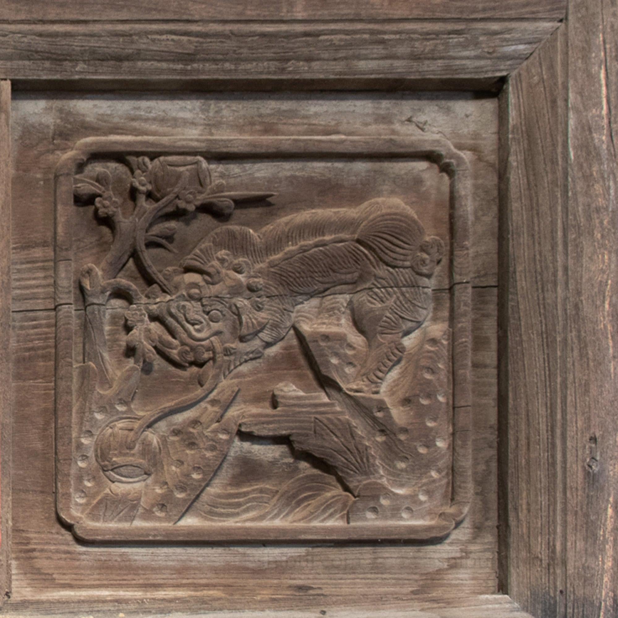 Wooden 19th Century Chinese House Façade | Architectural Decor