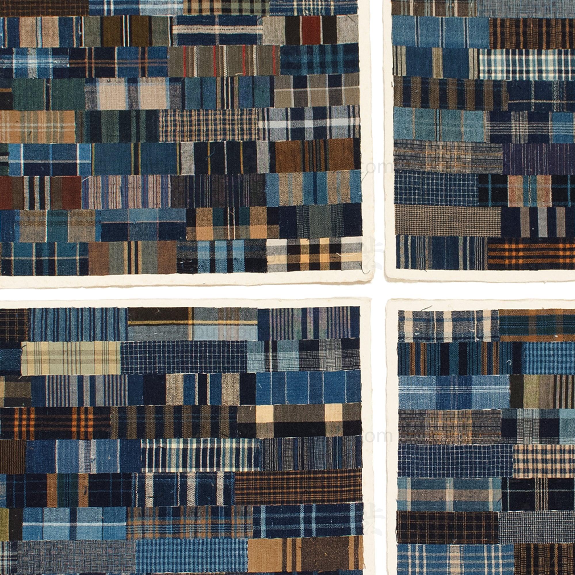 Japanese Indigo Tamba Cloth Sample Sheet - Shimacho