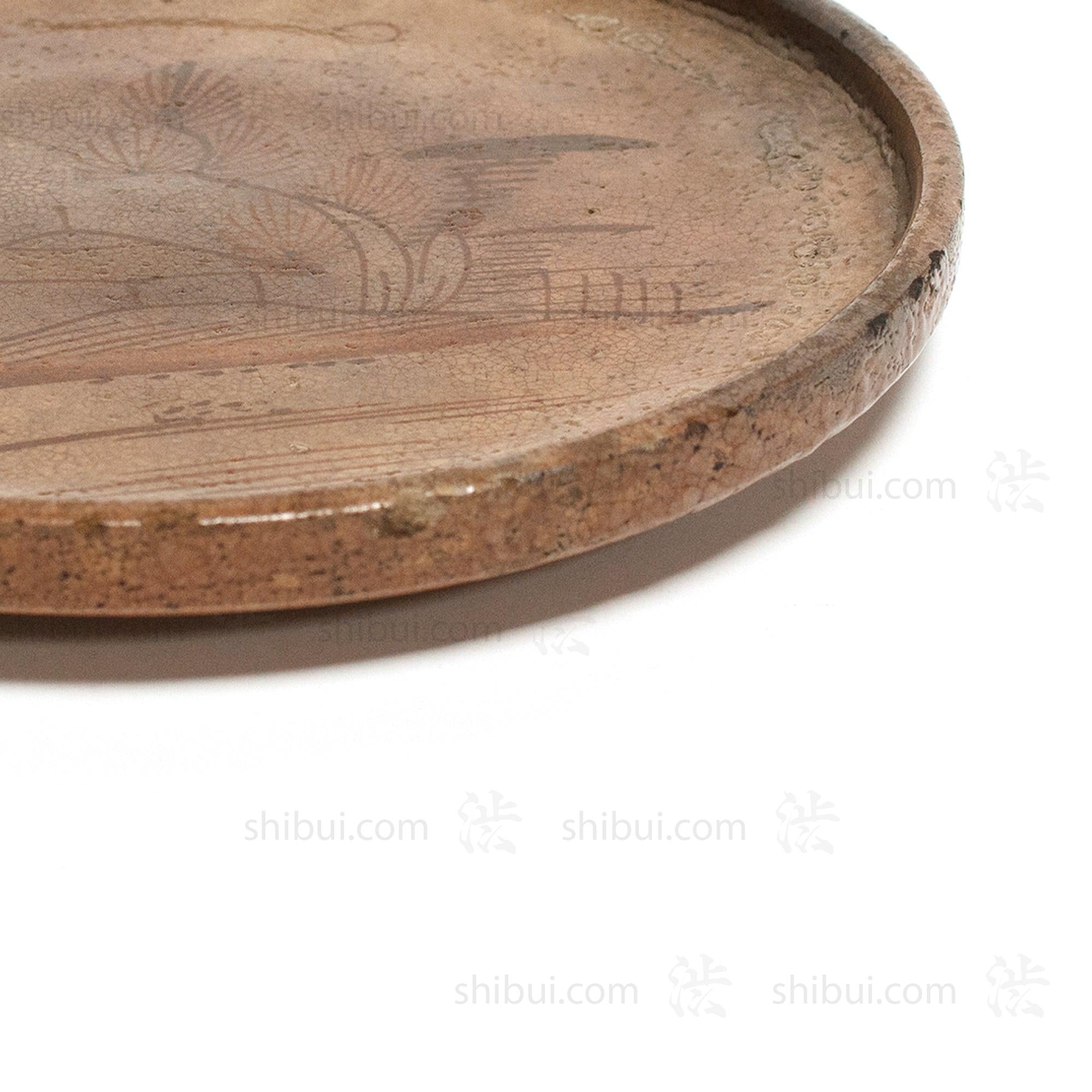 Antique Seto Ware Stoneware Oil Plate