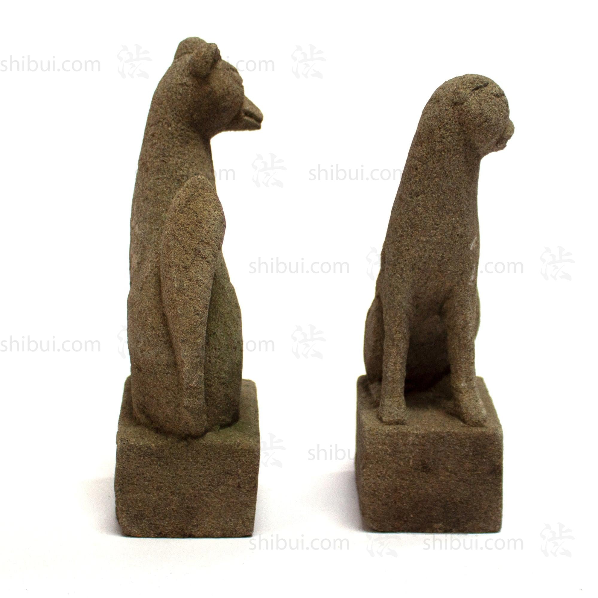 Inari - Pair of Shinto Stone Foxes