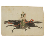 Eight Antique Paintings of Samurai on Horseback