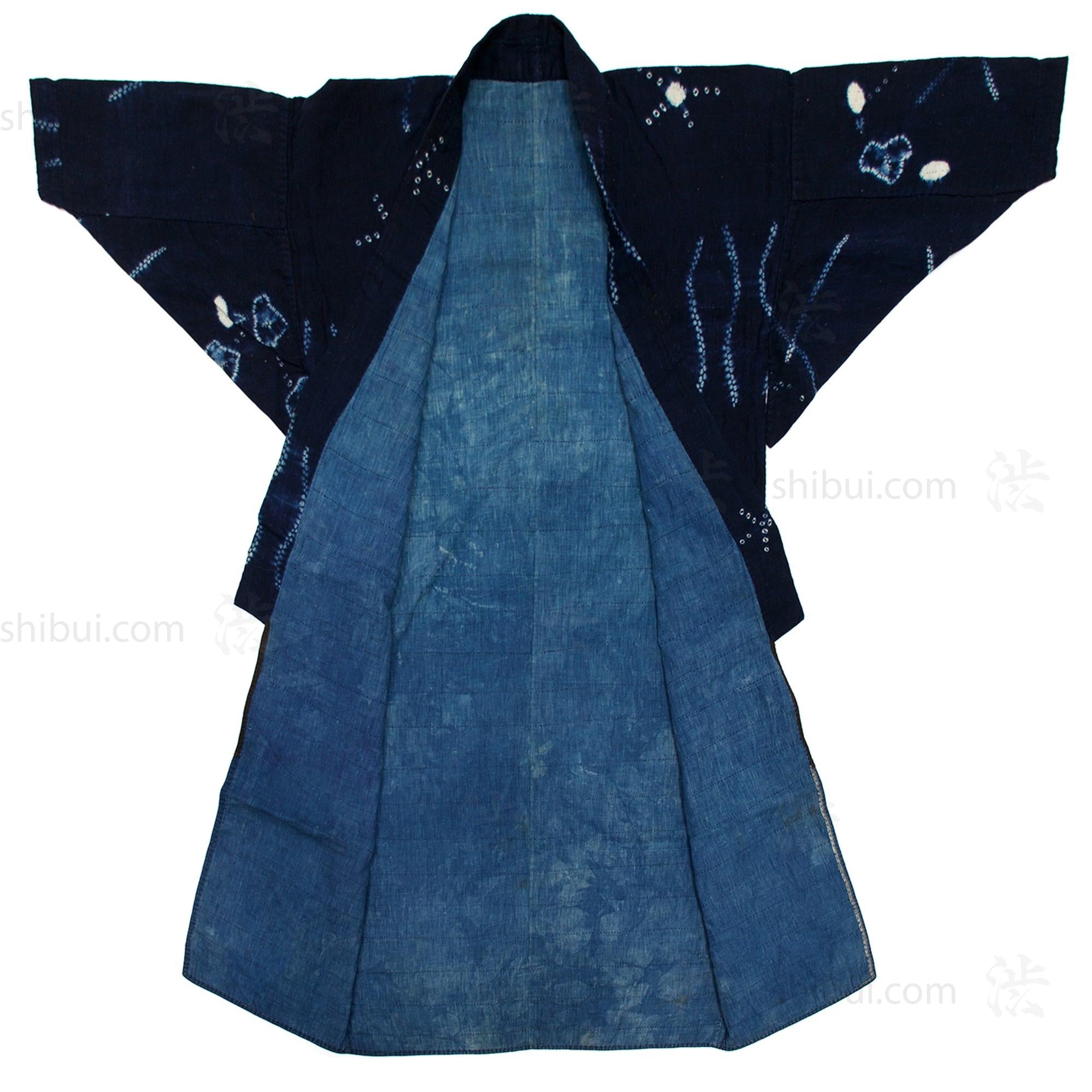 Shibori Farmer's Coat Indigo Dyed Cotton