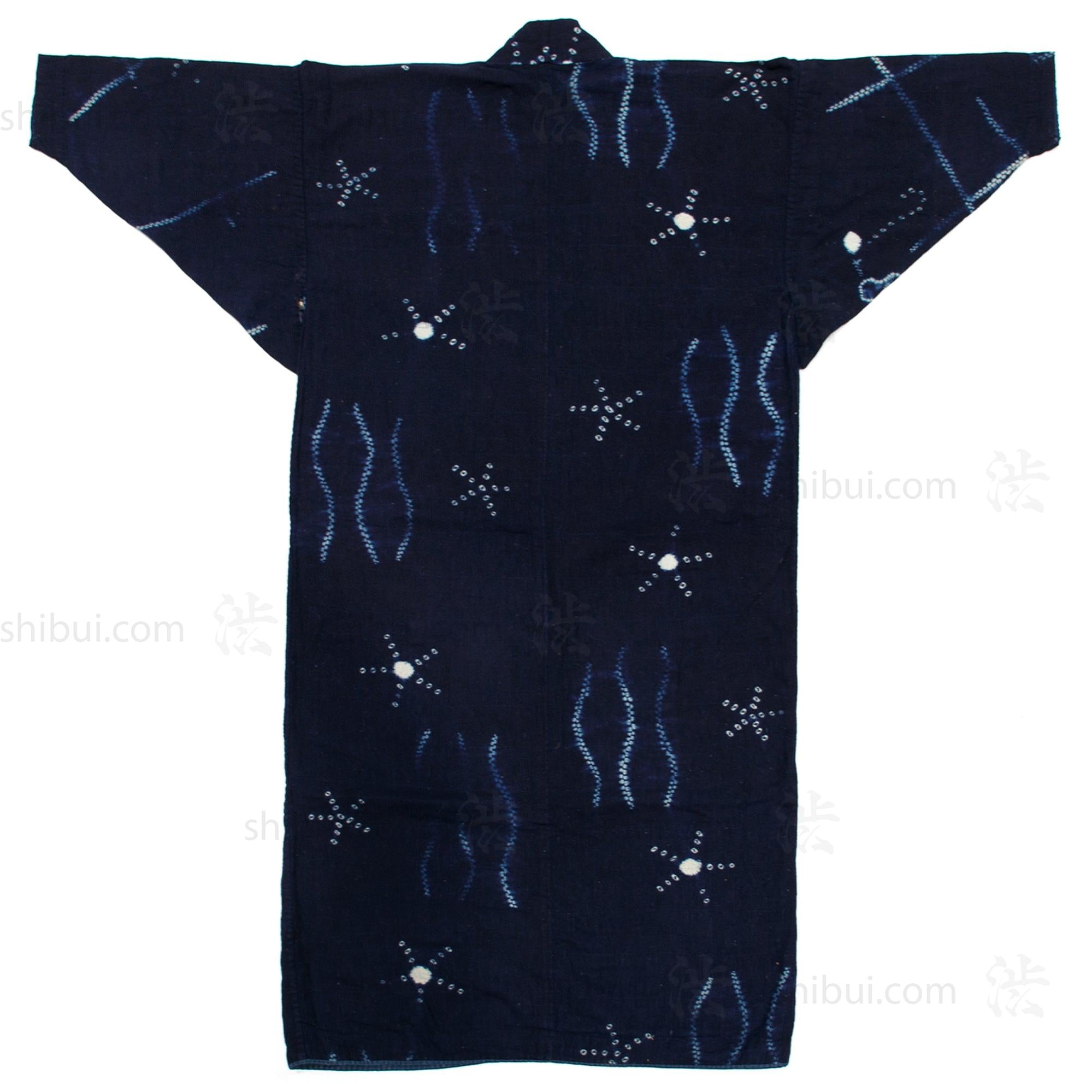 Shibori Farmer's Coat Indigo Dyed Cotton