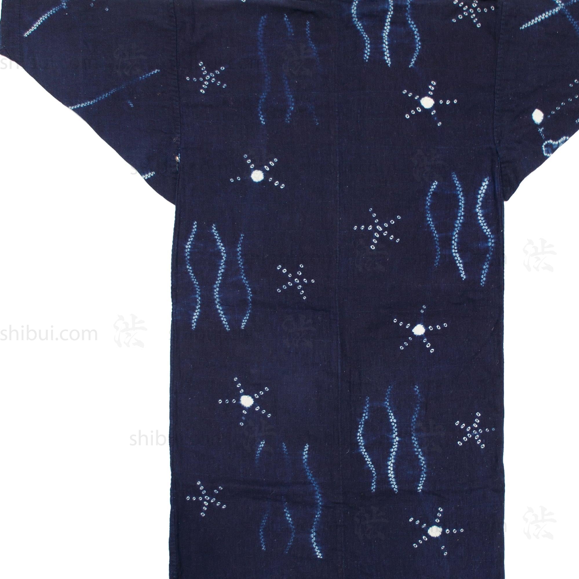 Shibori Farmer's Coat Indigo Dyed Cotton