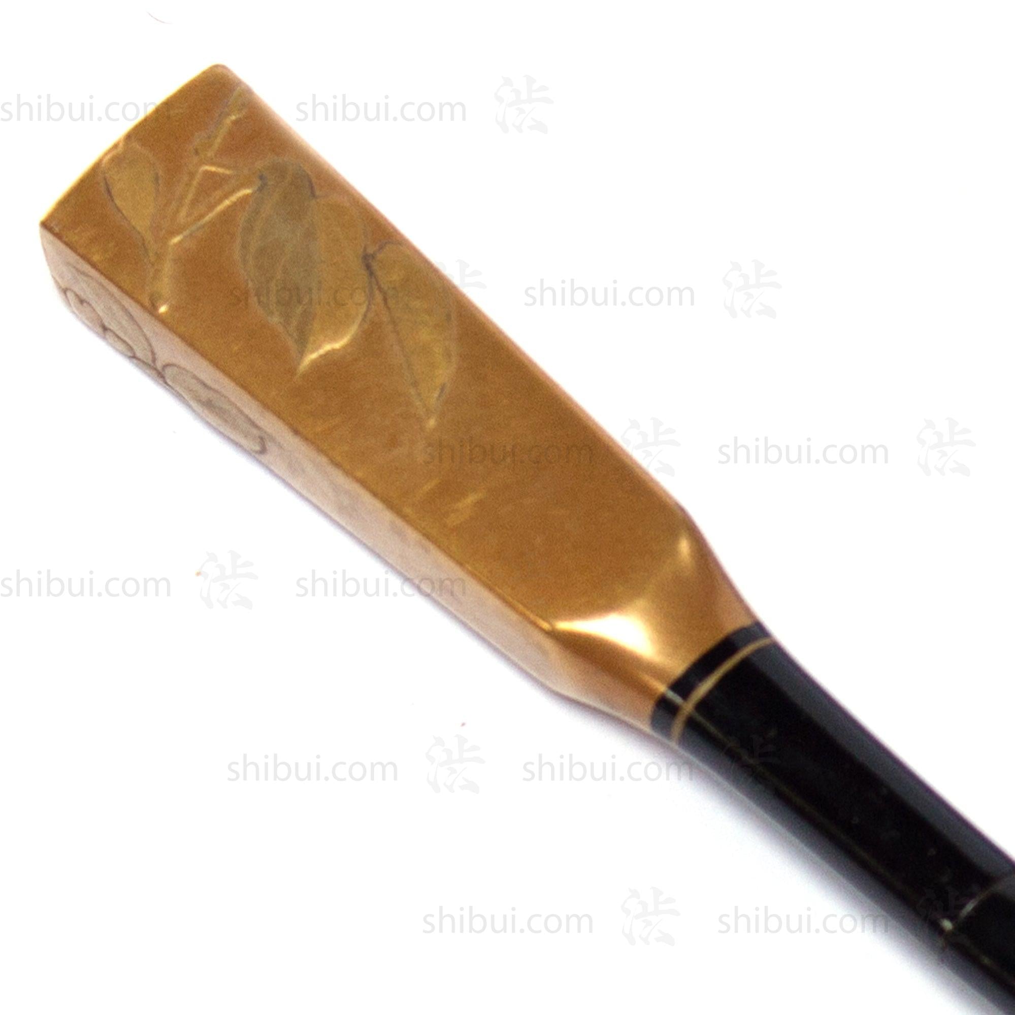 Antique Japanese Lacquered Kushi and Kogai Comb Set