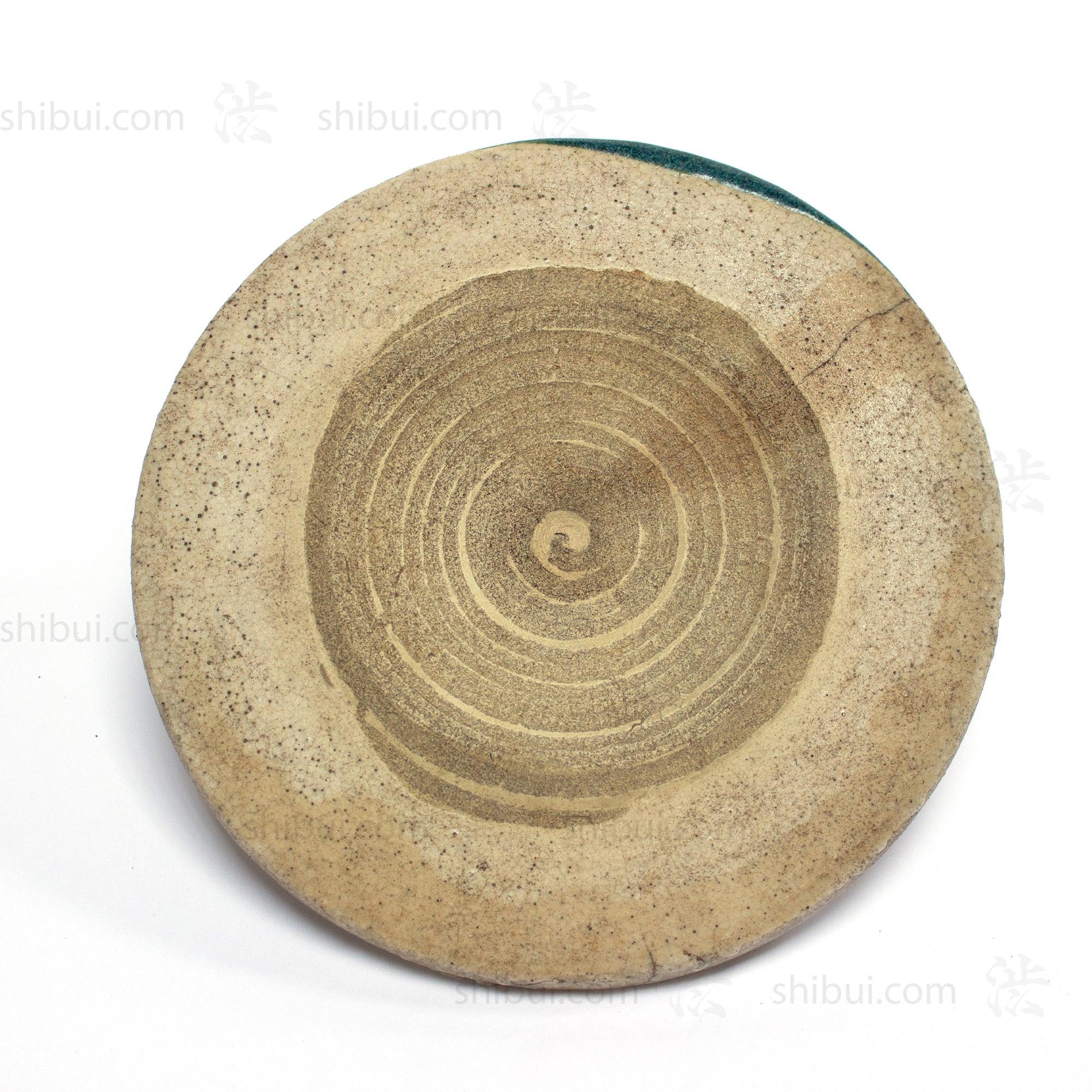 Vintage Ceramic Daruma Oil Plate from Mino